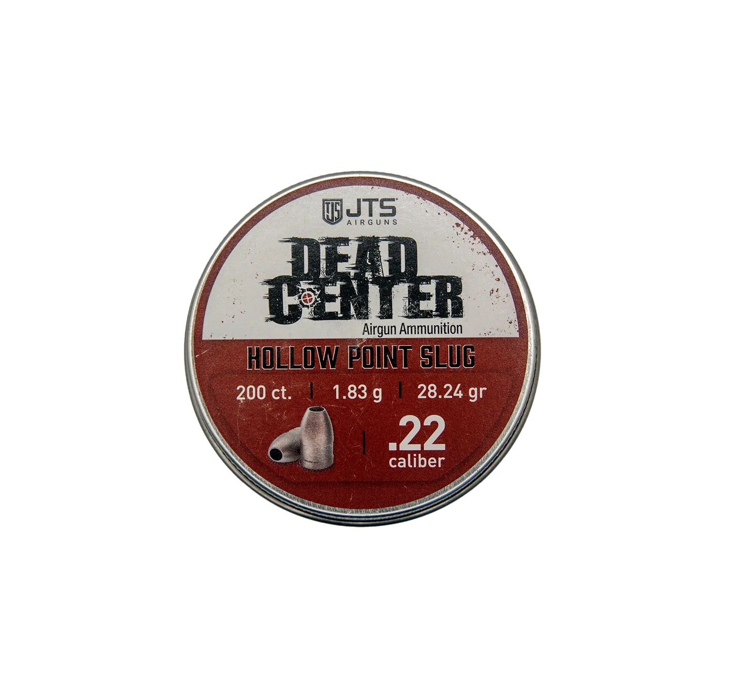 JTS Dead Center Precision .22cal. 1.83g (28.24 gr) Hollow Point Slugs (200 ct) Bulk
