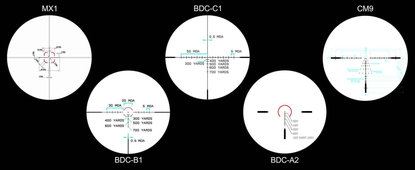 MON Banshee 1-10x24 LPVO Rifle Scope BDC-A2 BLACK