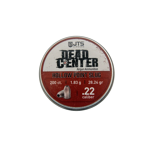JTS Dead Center Precision .22cal. 1.83g (28.24 gr) Hollow Point Slugs (200 ct) Bulk