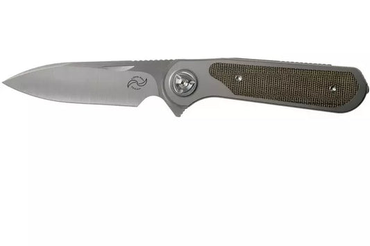 ZULU | M390 Steel - EDC Folder - Green Micarta - Liong Mah