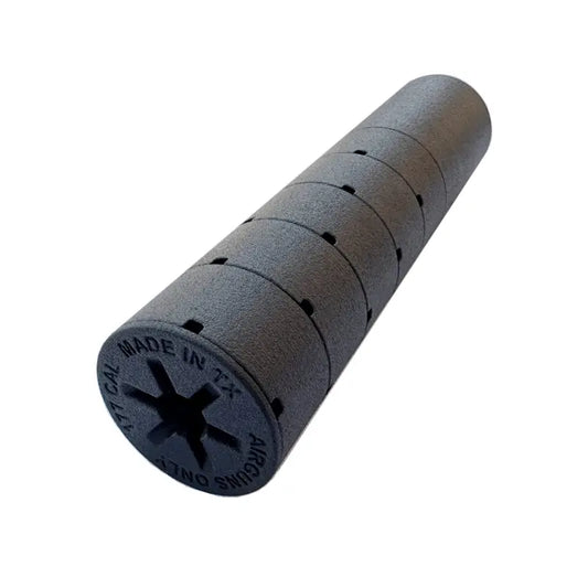Buck Rail 1/2-20 UNF Modular Airgun Suppressor - 25 Cal