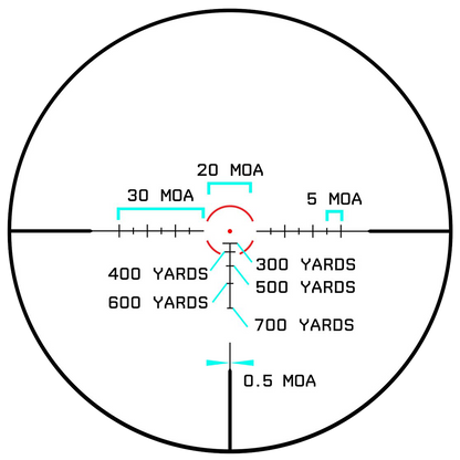 MON Archangel SE 1-6 Second Focal Plane LPVO Series BDC-B1