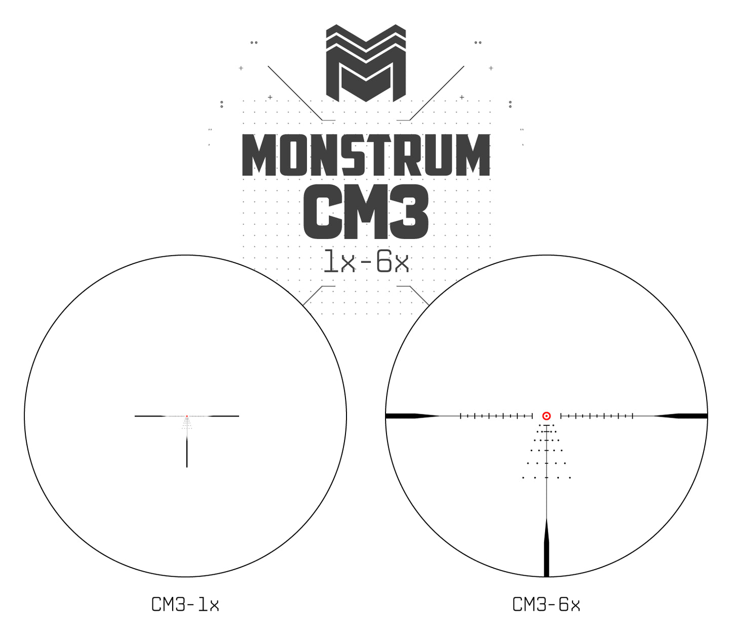 MON Beast 1-6x24 First Focal Plane LPVO Series CM3-MOA