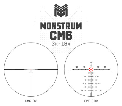 MON Beast 3-18x50 FFP Scope with Zero Stop CM6 - MOA