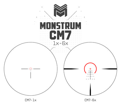 MON Archangel X2 1-6x24 First Focal Plane LPVO Series CM7