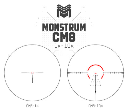MON Archangel X2 1-10x24 First Focal Plane LPVO Series CM8 MOA