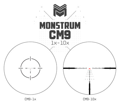 MON Archangel X2 1-10x24 First Focal Plane LPVO Series CM9 MOA