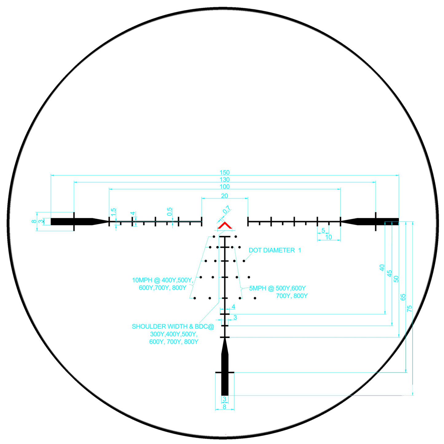 MON Banshee 1-6x24 LPVO Rifle Scope CM9 FDE