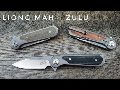 ZULU | M390 Steel - EDC Folder - Green Micarta - Liong Mah