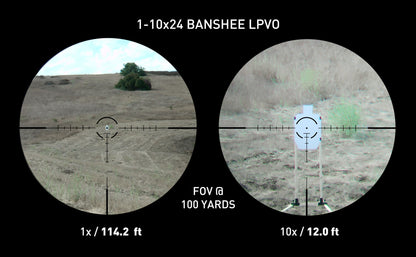 MON Banshee 1-10x24 LPVO Rifle Scope BDC-A2 BLACK
